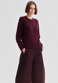 Morrison Oxford Merino Knit Pullover - Pinot