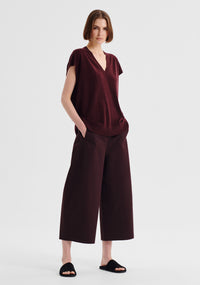 Morrison Oxford Merino Knit Vest - Pinot