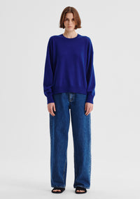 Morrison Payton Round Neck Merino Knit Pullover - Cobalt