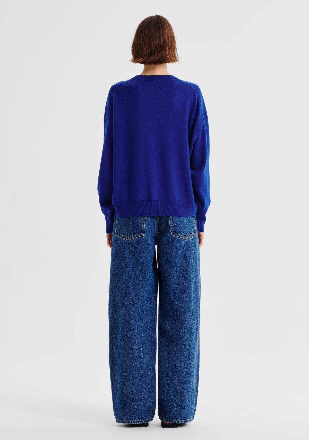 Morrison Payton Round Neck Merino Knit Pullover - Cobalt