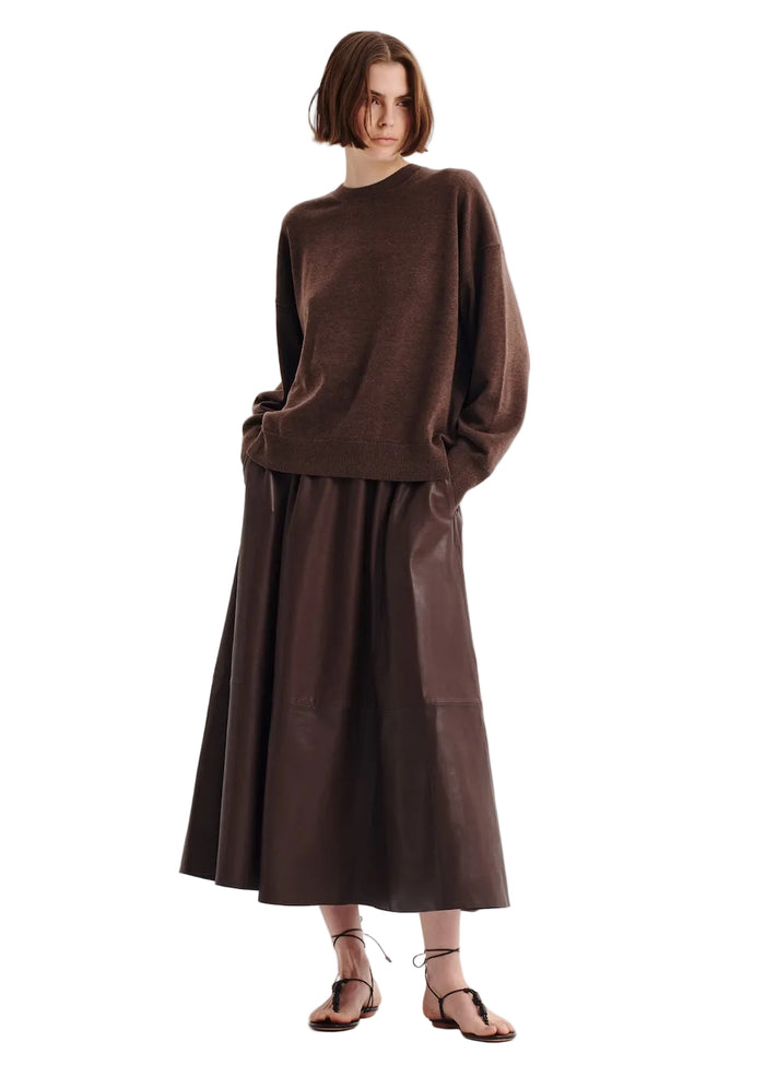 Morrison Payton Round Neck Merino Knit Pullover - Nutmeg