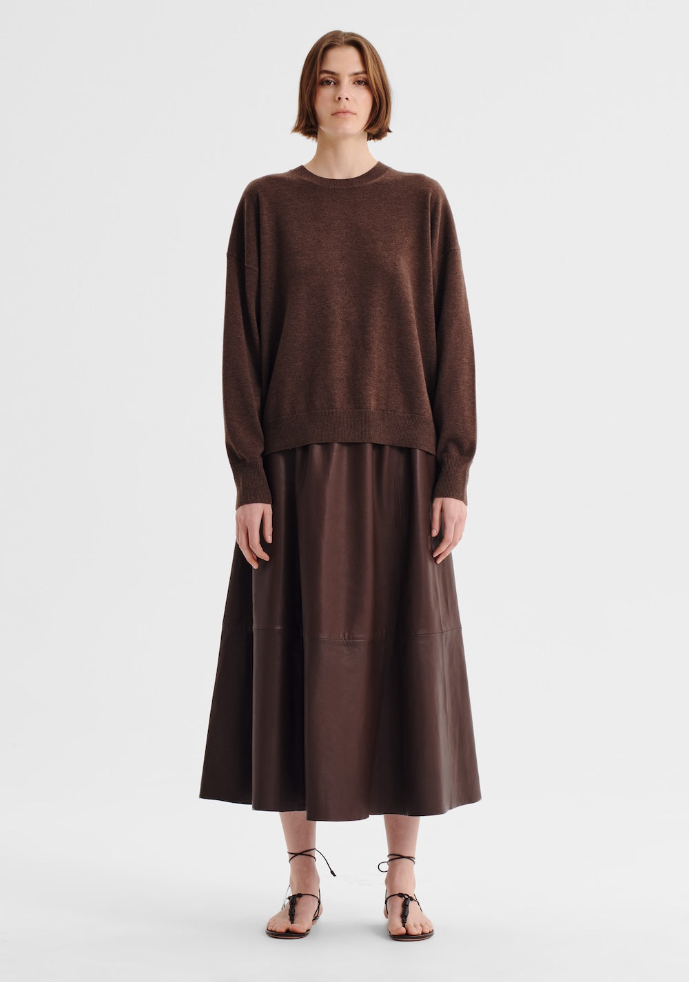 Morrison Payton Round Neck Merino Knit Pullover - Nutmeg