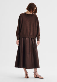 Morrison Payton Round Neck Merino Knit Pullover - Nutmeg