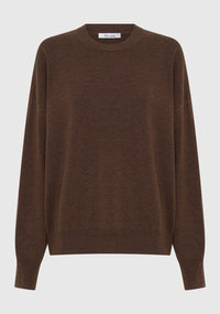Morrison Payton Round Neck Merino Knit Pullover - Nutmeg