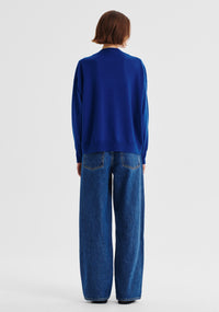 Morrison Payton V-Neck Merino Knit Pullover - Cobalt