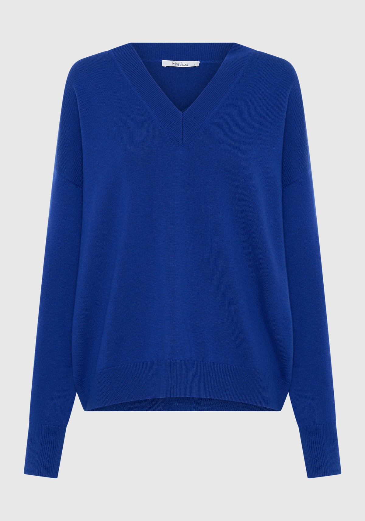 Morrison Payton V-Neck Merino Knit Pullover - Cobalt