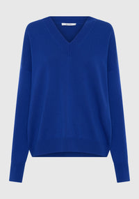 Morrison Payton V-Neck Merino Knit Pullover - Cobalt