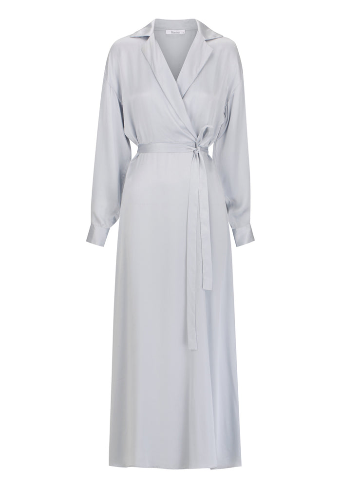 MORRISON ANAIS SILK LONG SLEEVE DRESS - ICE