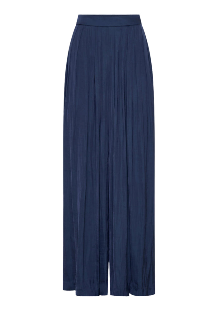 Navy blue wide-leg pants 