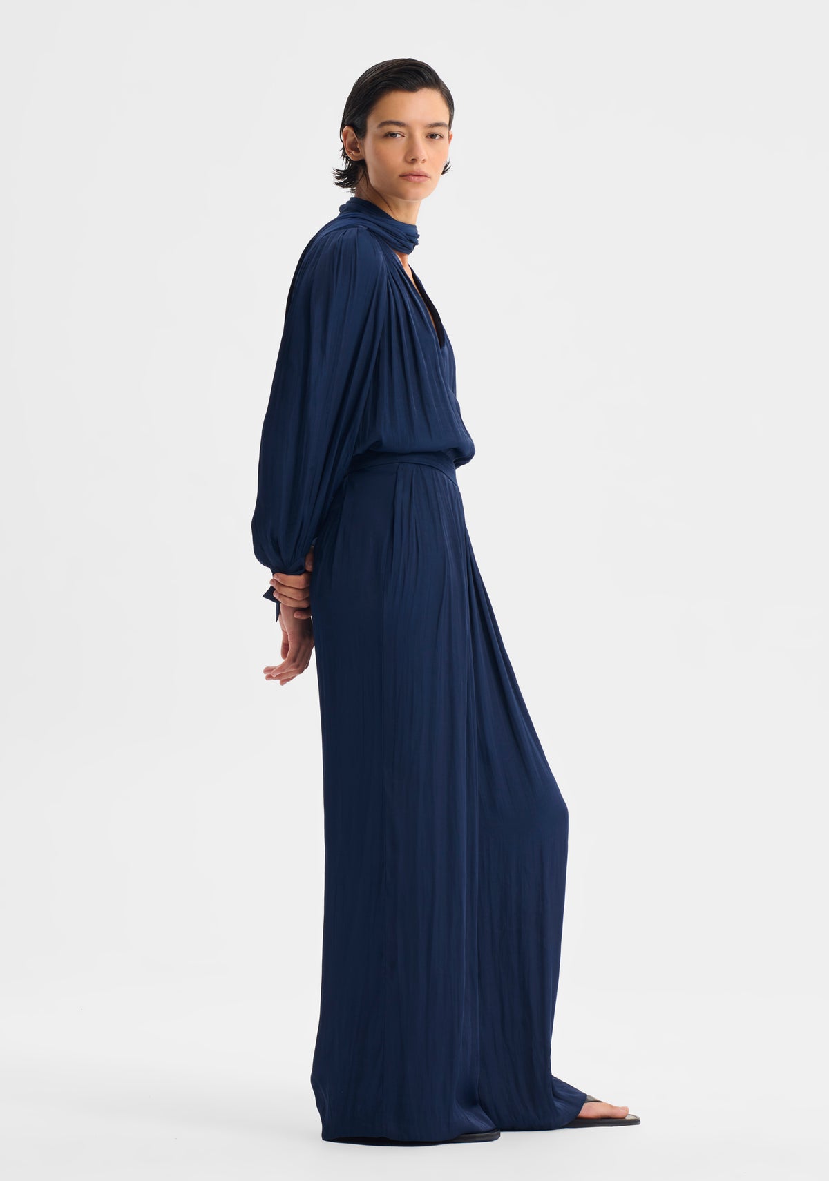 Morrison Lena V-Neck Top - Navy