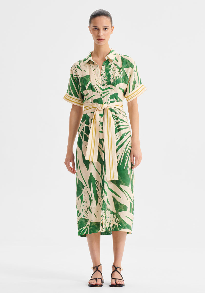 Morrison Sorrento Linen Shirt Dress - Print