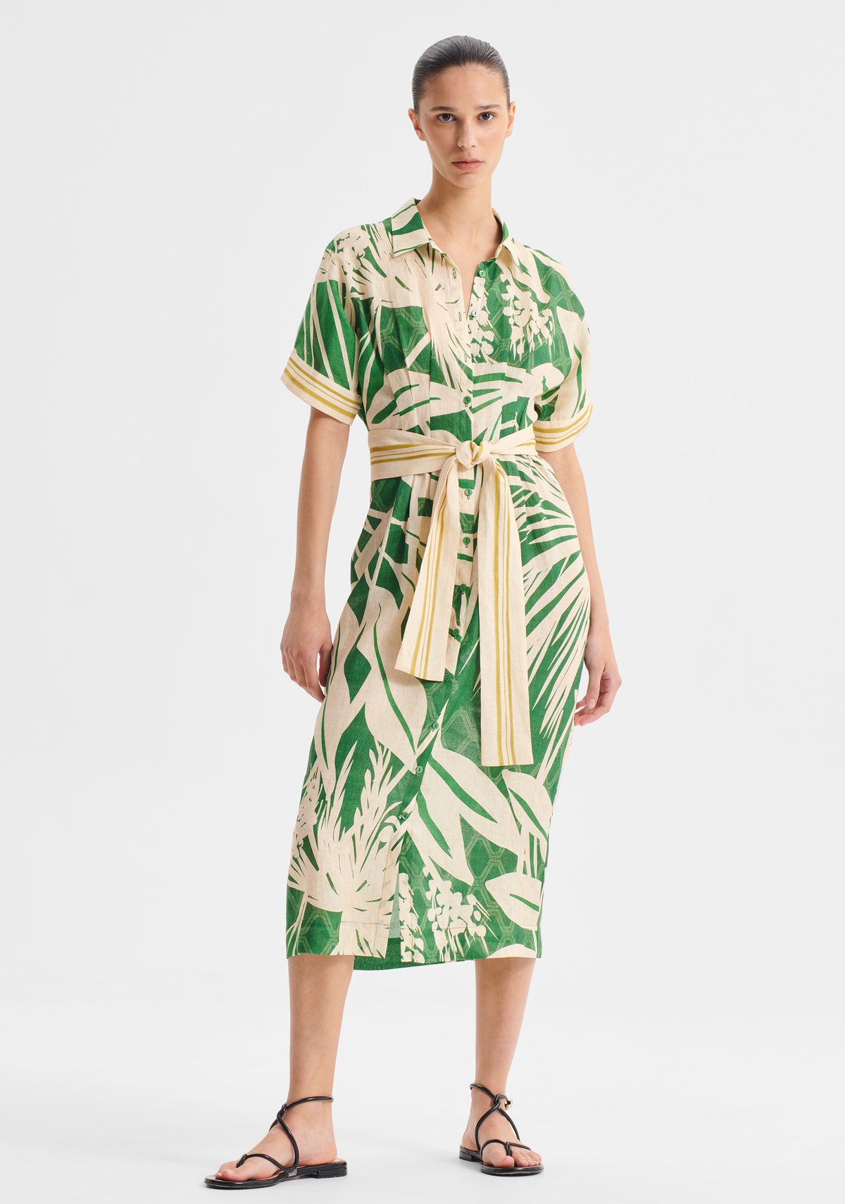 Morrison Sorrento Linen Shirt Dress - Print