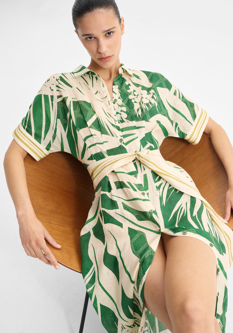 Morrison Sorrento Linen Shirt Dress - Print