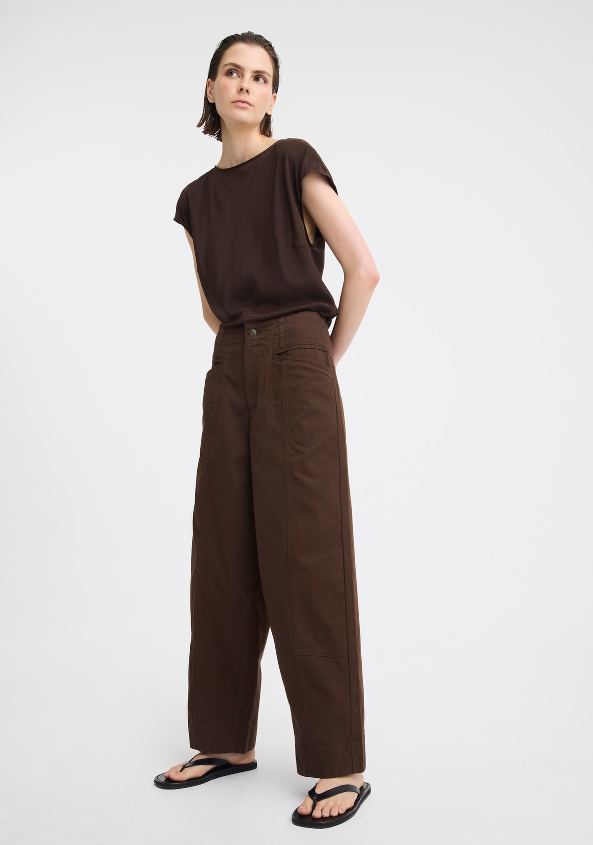 Morrison Aurora Silk Top - Espresso