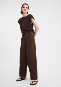 Morrison Aurora Silk Top - Espresso