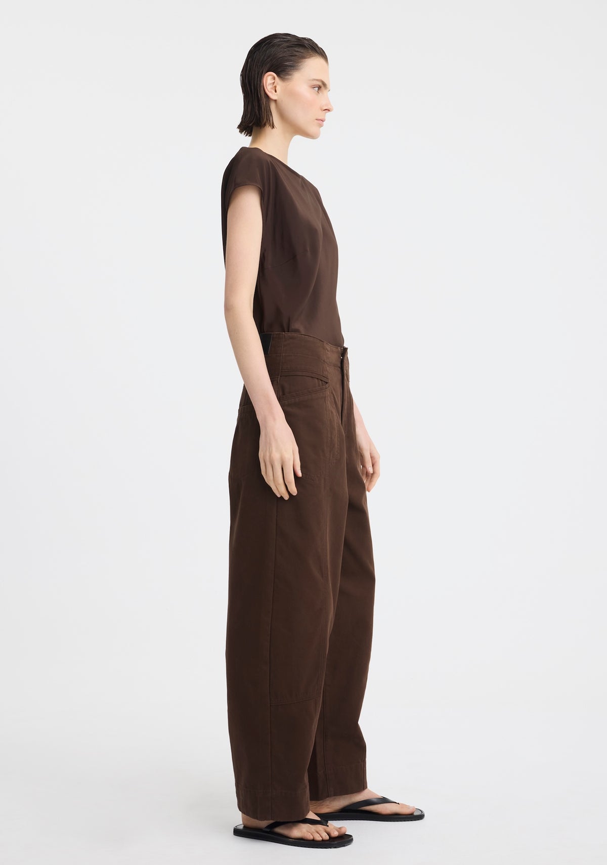 Morrison Aurora Silk Top - Espresso