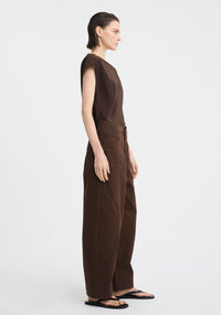 Morrison Aurora Silk Top - Espresso