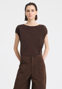 Morrison Aurora Silk Top - Espresso