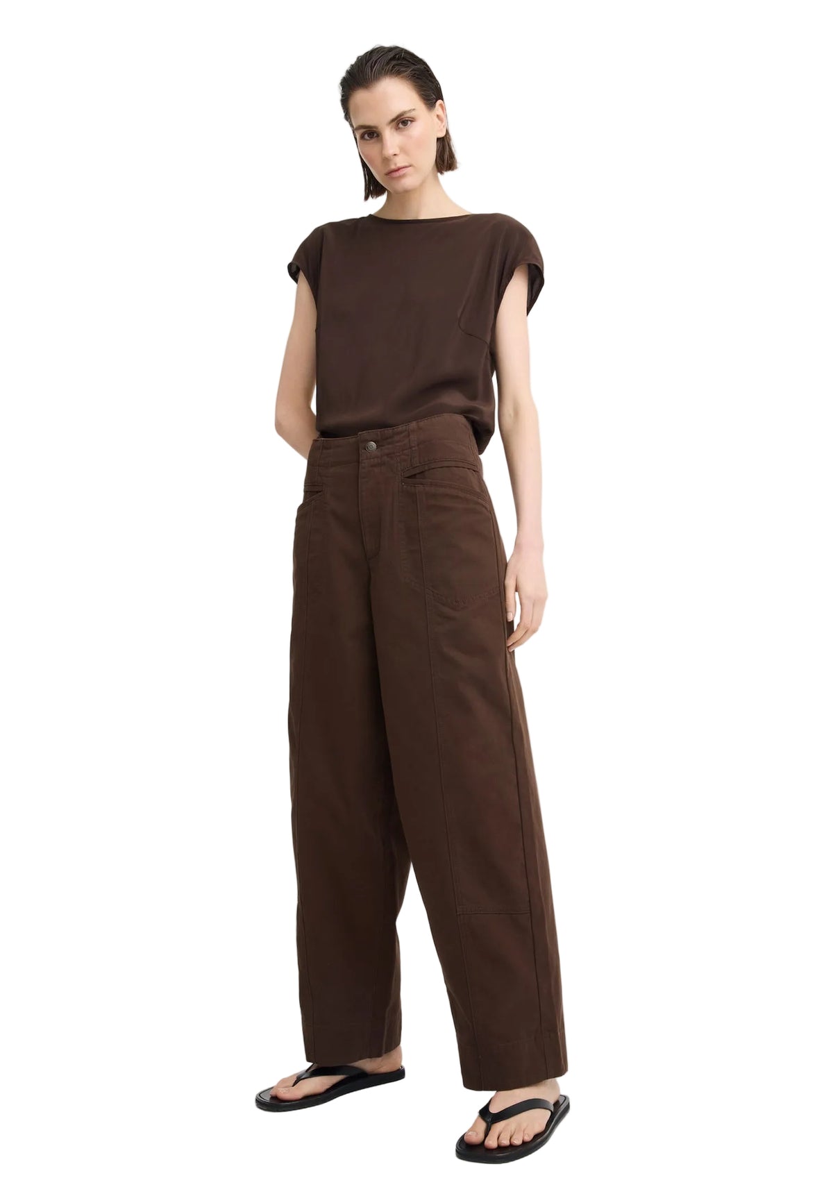 Morrison Aurora Silk Top - Espresso