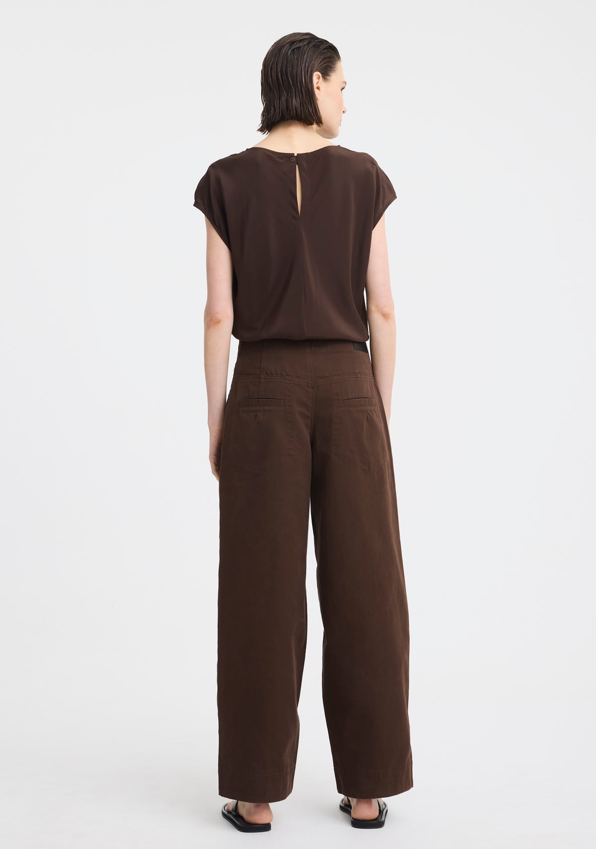 Morrison Aurora Silk Top - Espresso