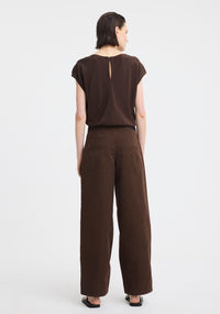 Morrison Aurora Silk Top - Espresso