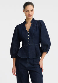 Morrison Hewitt Denim Top - Indigo