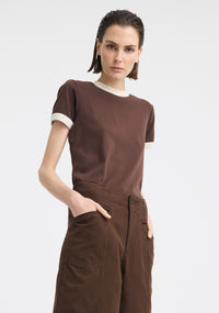 Morrison Marco Tee - Choc/Ecru