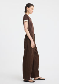 Morrison Marco Tee - Choc/Ecru