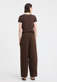 Morrison Marco Tee - Choc/Ecru