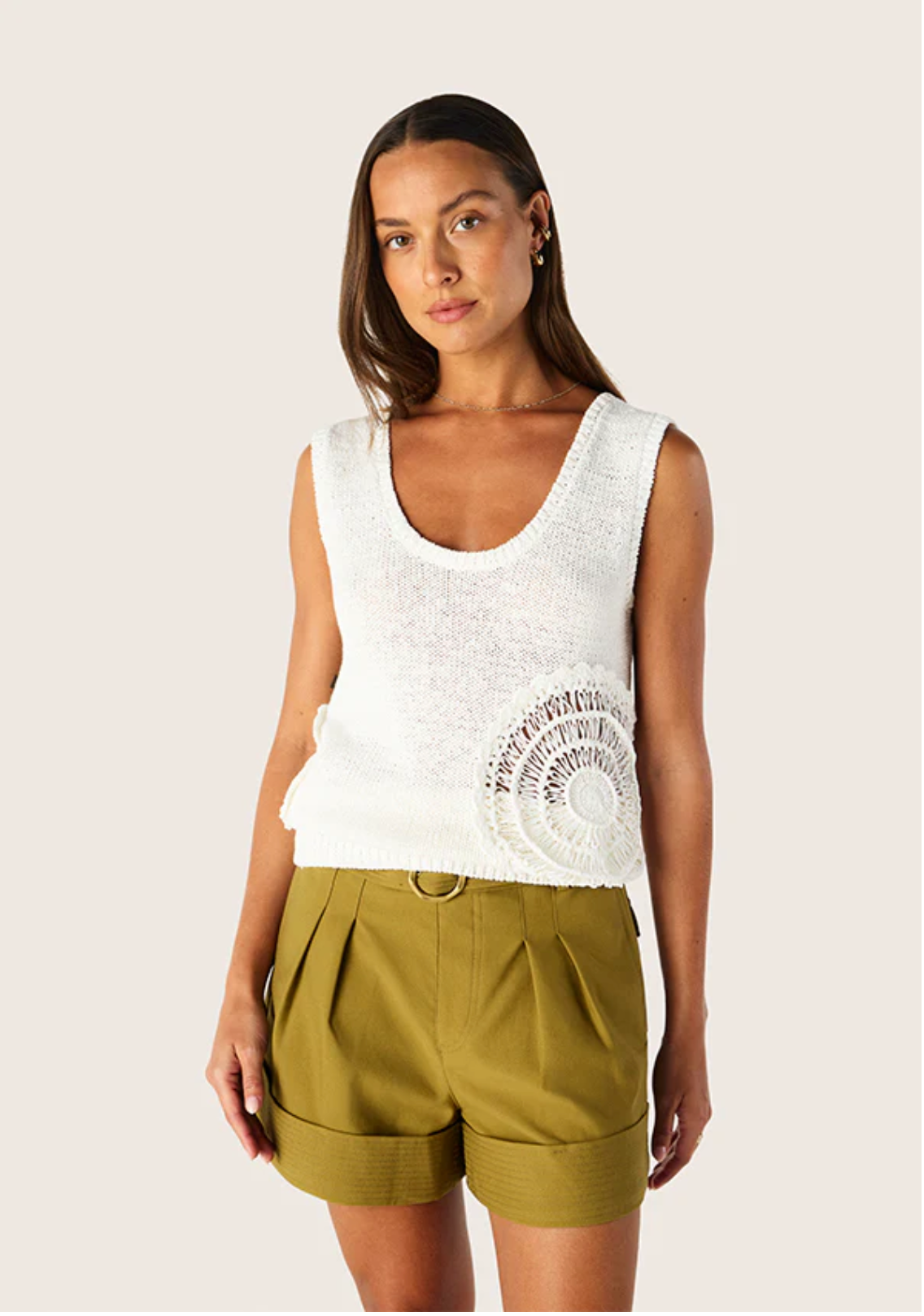 Mos The Label Carmelita Shorts - Moss