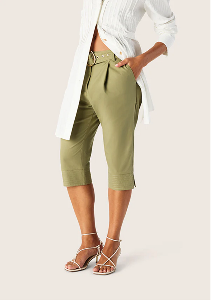 Mos The Label Mila Capri Pants - Olive