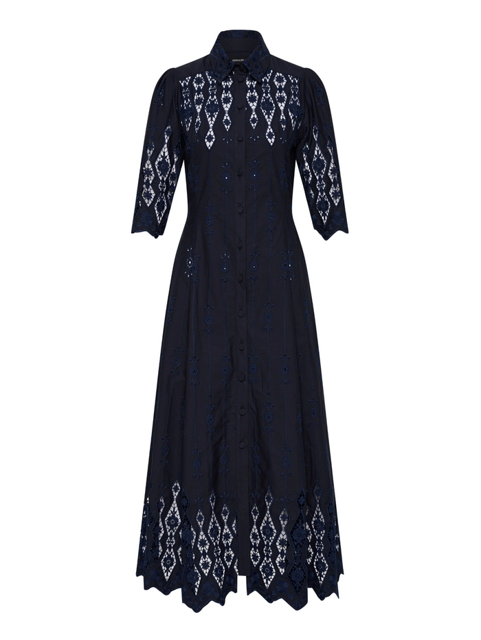 Moss & Spy Alice Shirt Dress - Navy