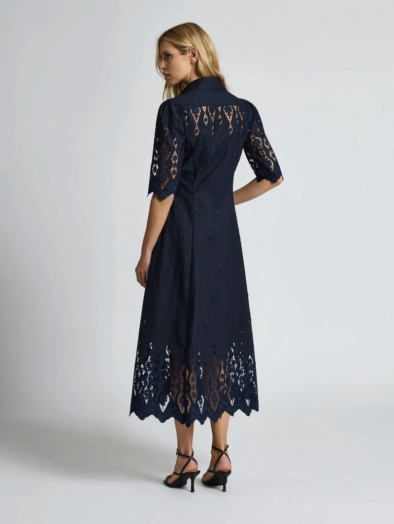 Moss & Spy Alice Shirt Dress - Navy