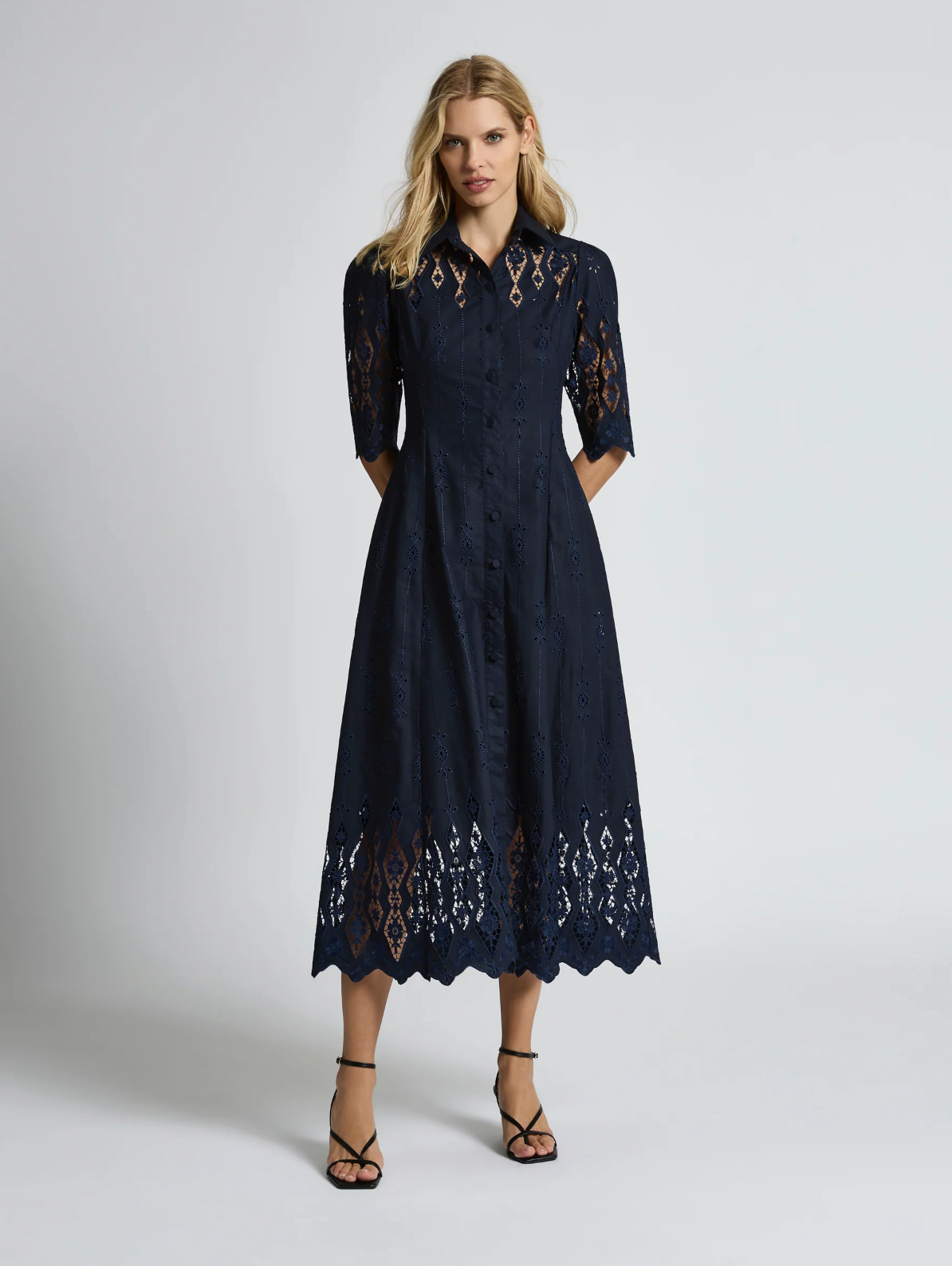 Moss & Spy Alice Shirt Dress - Navy