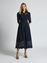 Moss & Spy Alice Shirt Dress - Navy