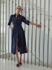 Moss & Spy Alice Shirt Dress - Navy