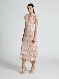 Moss & Spy Belinda Dress - Blush/Cream