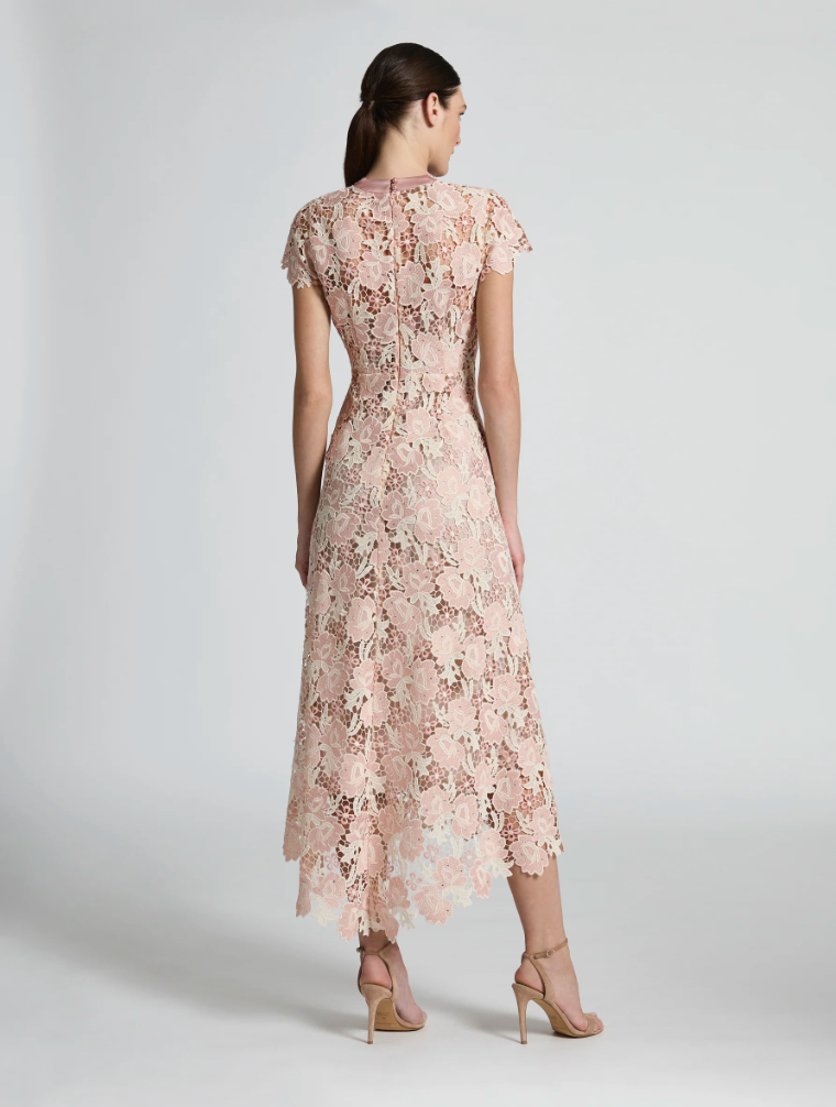 Moss & Spy Belinda Dress - Blush/Cream