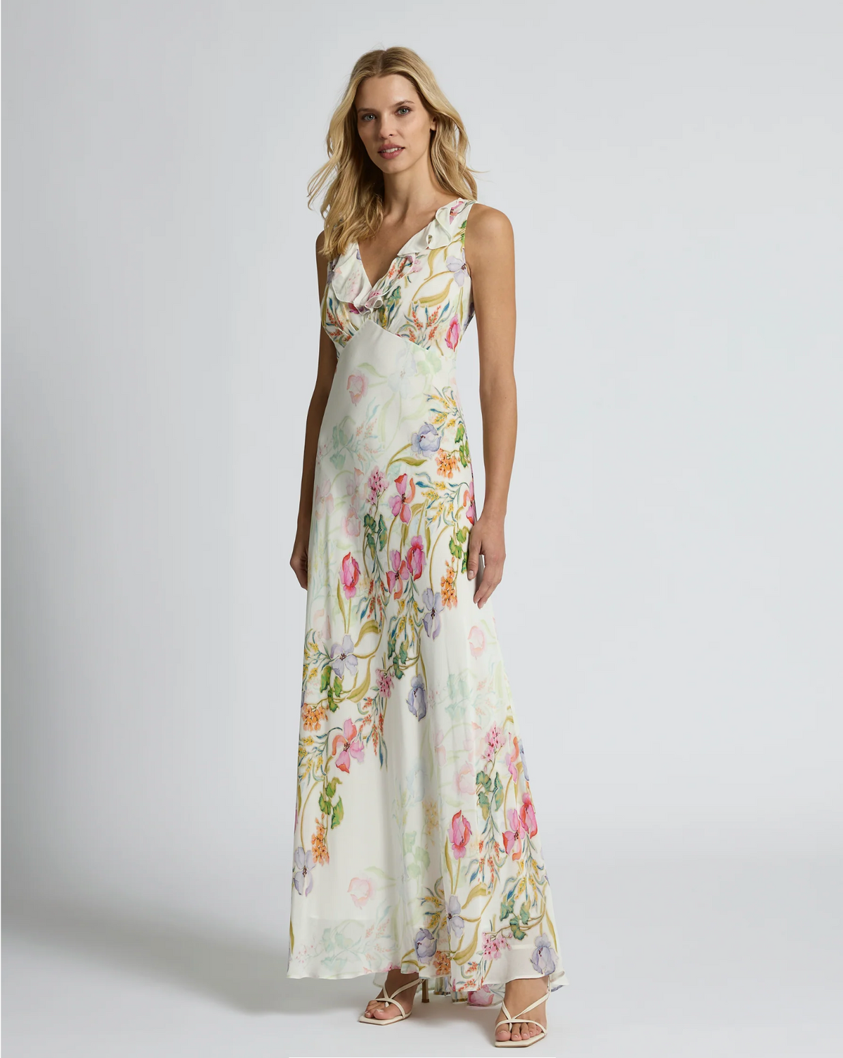 Moss & Spy Catalina Maxi Dress - Ivory/Floral