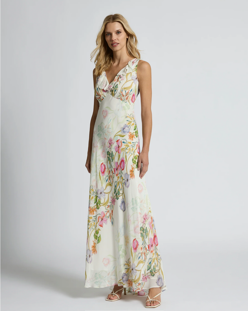 Moss & Spy Catalina Maxi Dress - Ivory/Floral