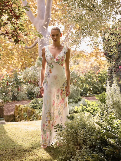 Moss & Spy Catalina Maxi Dress - Ivory/Floral