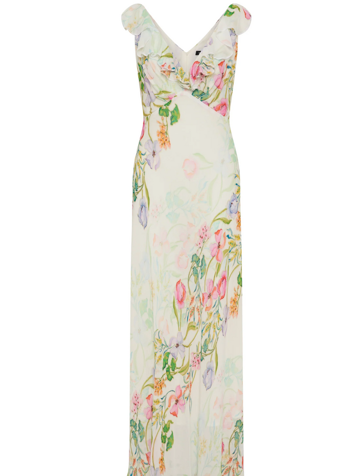 Moss & Spy Catalina Maxi Dress - Ivory/Floral