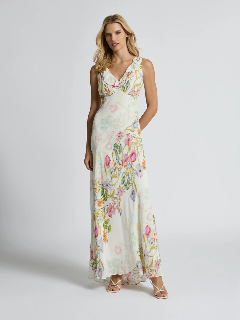 Moss & Spy Catalina Maxi Dress - Ivory/Floral