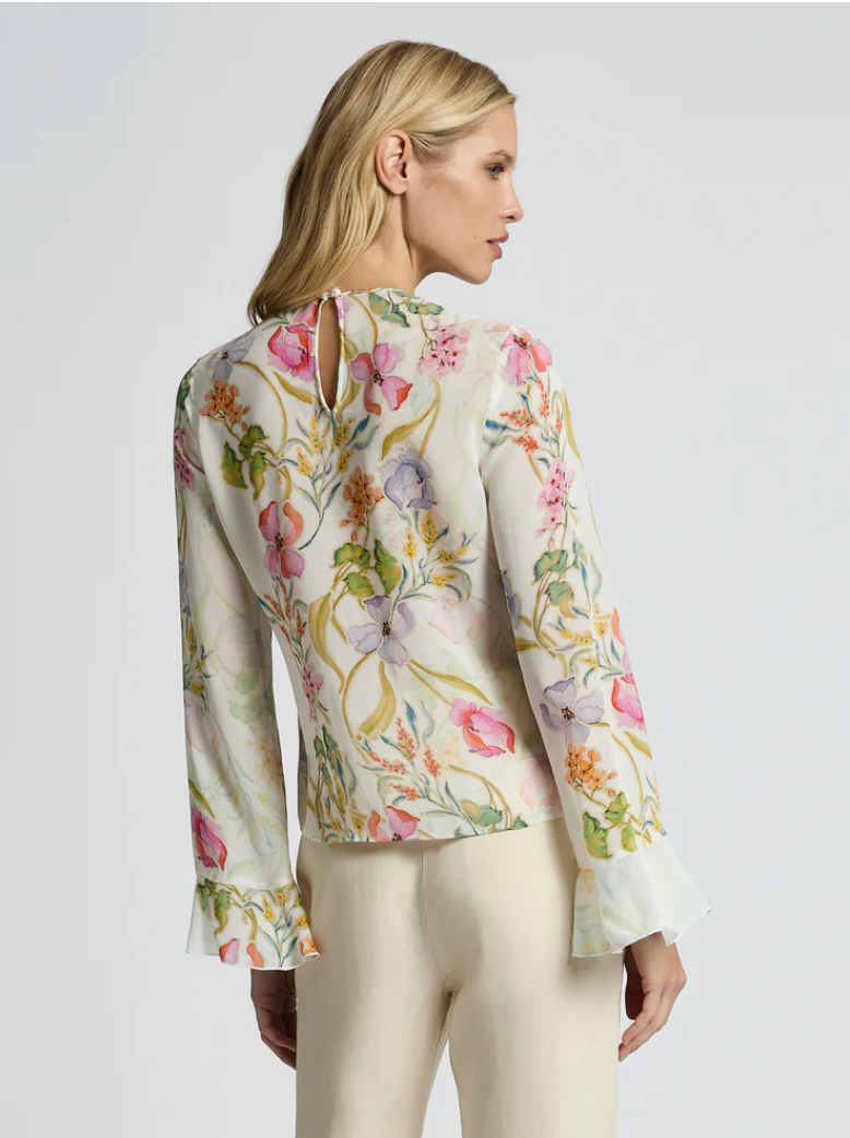 Moss & Spy Catalina Maxi Top - Ivory/Floral