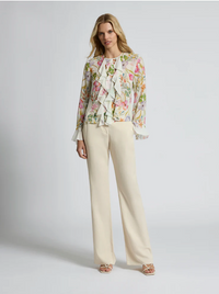 Moss & Spy Catalina Maxi Top - Ivory/Floral