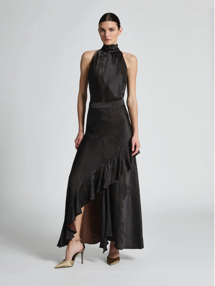 Moss & Spy Gisele Skirt - Chocolate/Black