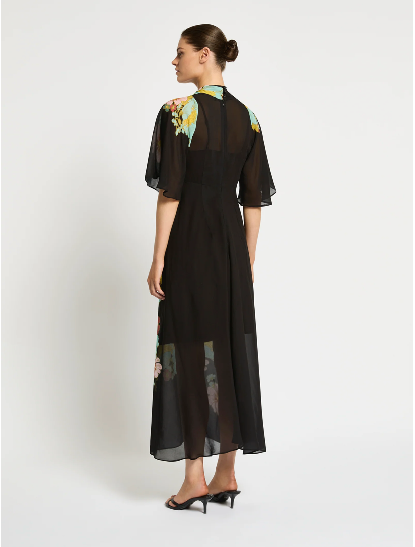 Moss & Spy Julia Maxi Dress - Dark Ink Floral