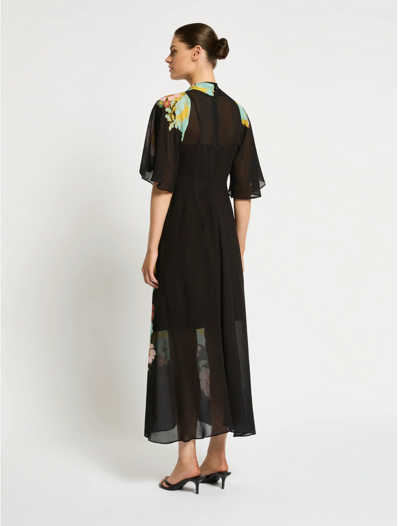 Moss & Spy Julia Maxi Dress - Dark Ink Floral
