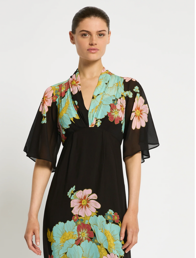 Moss & Spy Julia Maxi Dress - Dark Ink Floral