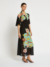Moss & Spy Julia Maxi Dress - Dark Ink Floral